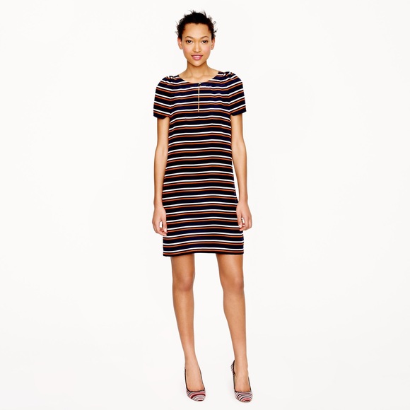 NWT J Crew Stripe silk tunic dress - Picture 1 of 2